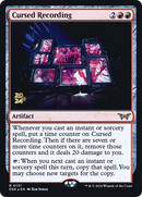 Cursed Recording (PRE-131S) [Duskmourn: House of Horror Promos] Foil