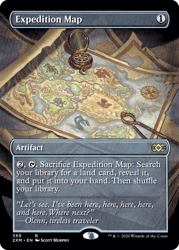 Expedition Map (Borderless) (2XM-359) (Borderless) [Double Masters] Foil