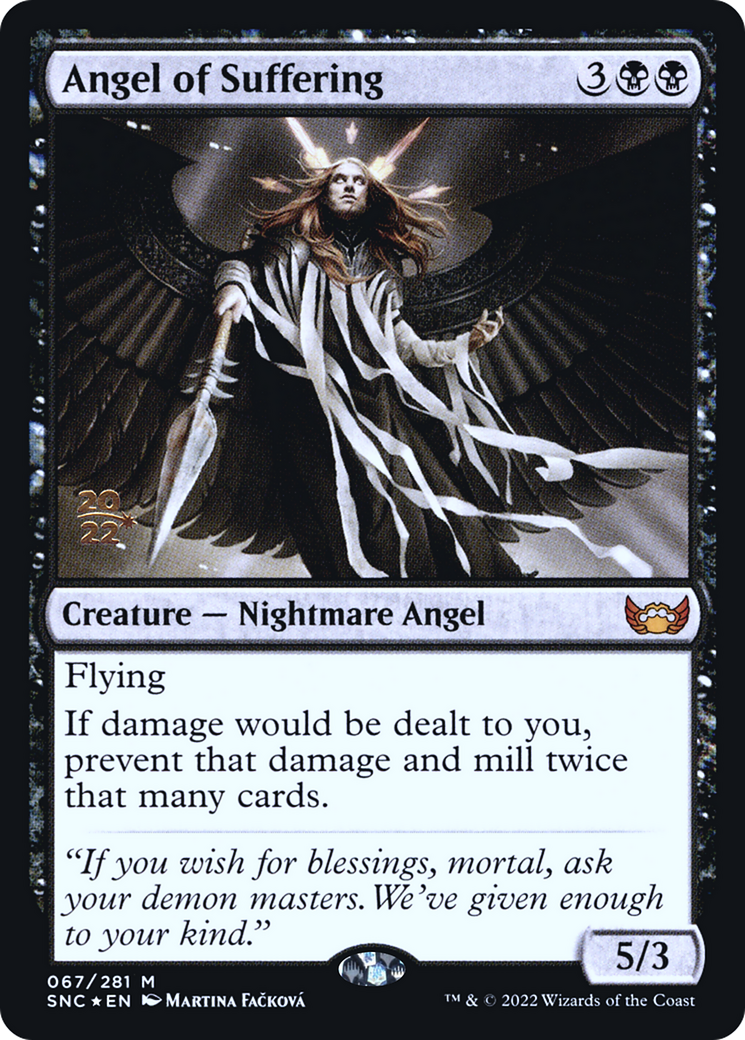 Angel of Suffering (PRE-67S) [Streets of New Capenna Promos] Foil