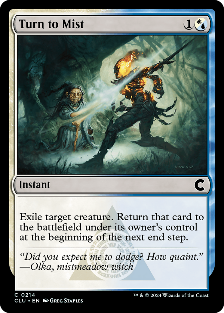 Turn to Mist (CLU-214) [Ravnica: Clue Edition]