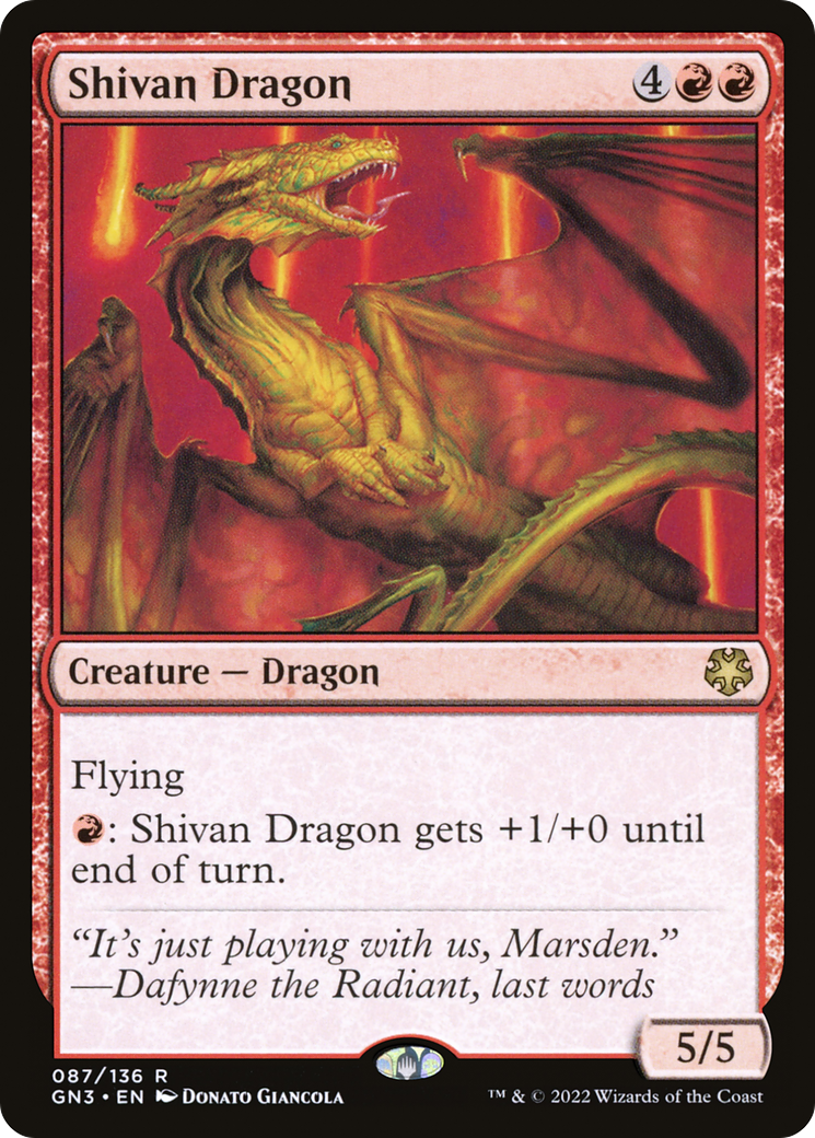 Shivan Dragon (GN3-087) [Game Night: Free-for-All]