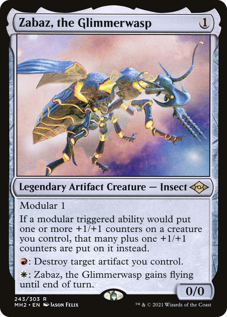 Zabaz, the Glimmerwasp (MH2-243) [Modern Horizons 2] Foil