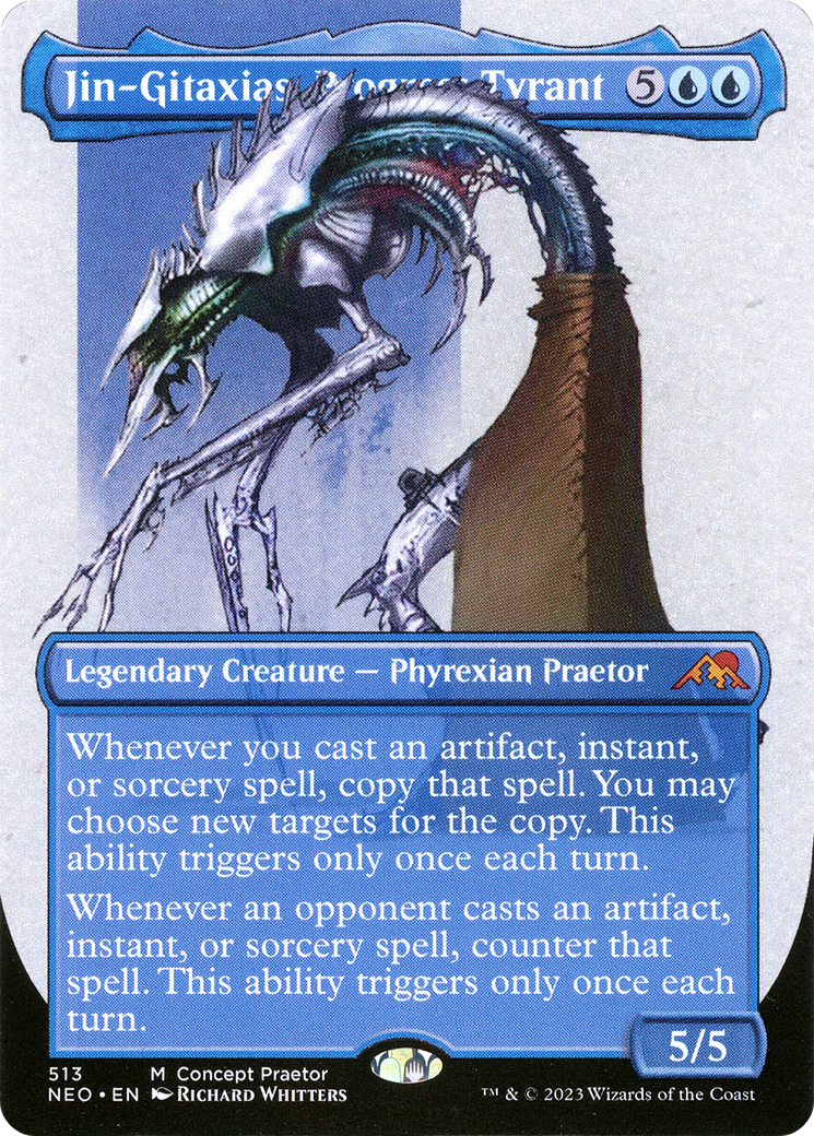 Jin-Gitaxias, Progress Tyrant (ONE-513) [Kamigawa: Neon Dynasty] (Borderless) Foil