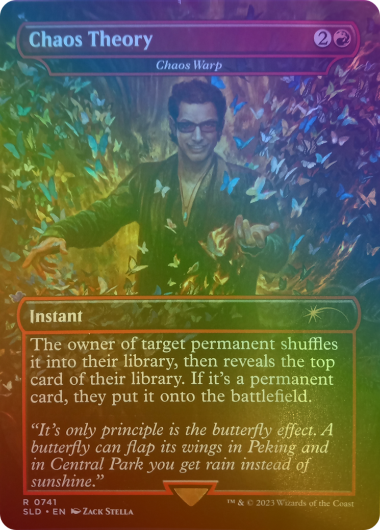Chaos Warp (SLD-741★) [Secret Lair Drop] / Chaos Theory (Borderless) Foil