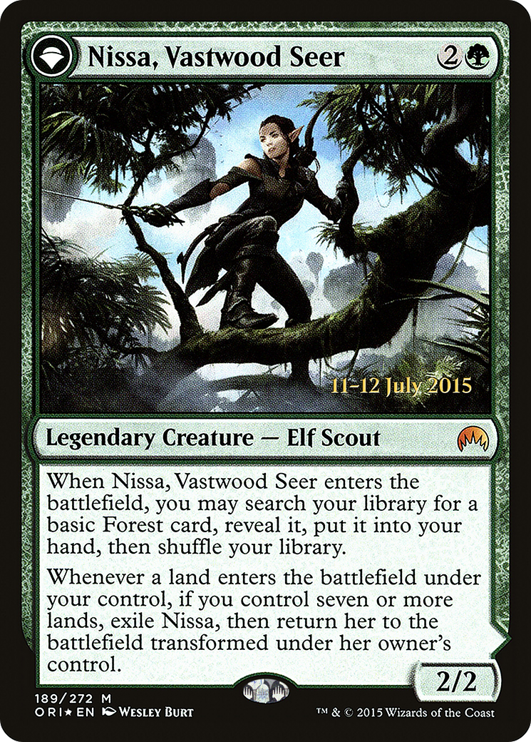 Nissa, Vastwood Seer (PRE-189S) [Magic Origins Promos] Foil