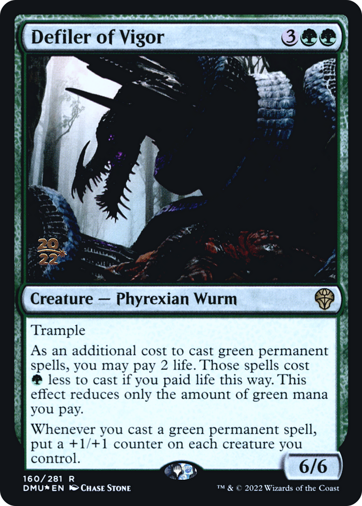 Defiler of Vigor (PRE-160S) [Dominaria United Promos] Foil