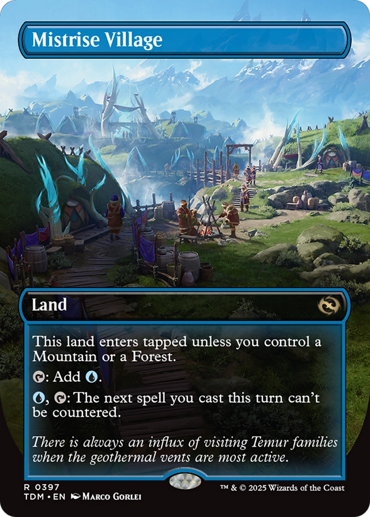 Mistrise Village (TDM-397) [Tarkir: Dragonstorm] (Borderless)