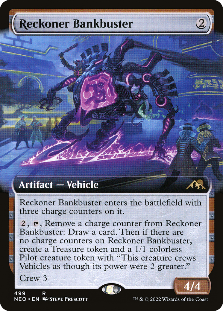 Reckoner Bankbuster (Extended Art) (NEO-499) [Kamigawa: Neon Dynasty] Foil