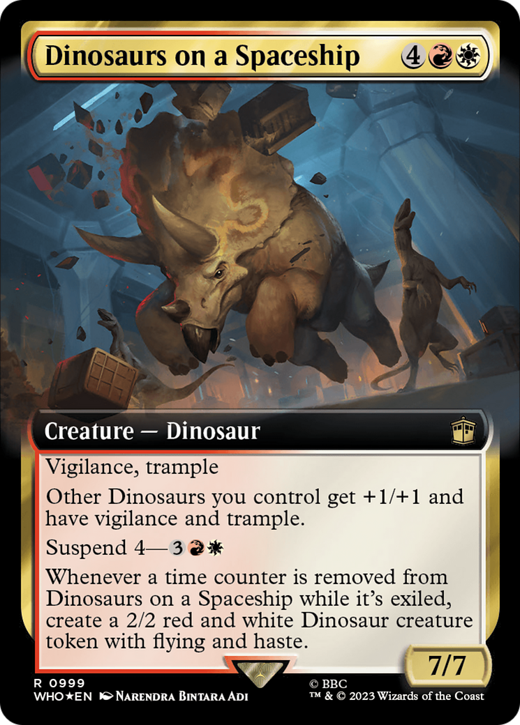 Dinosaurs on a Spaceship (WHO-999) [Doctor Who]: (Extended Art) Foil
