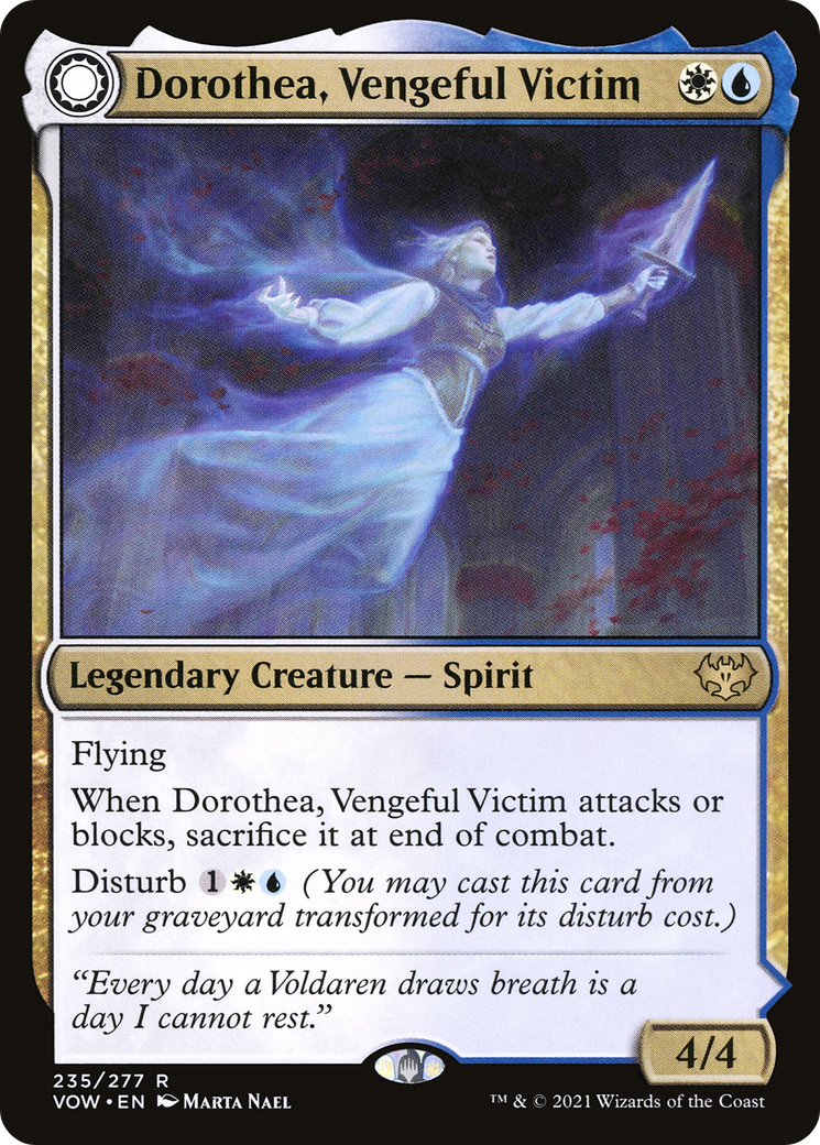 Dorothea, Vengeful Victim // Dorothea's Retribution (VOW-235) [Innistrad: Crimson Vow]: (Double Faced Transform) Foil