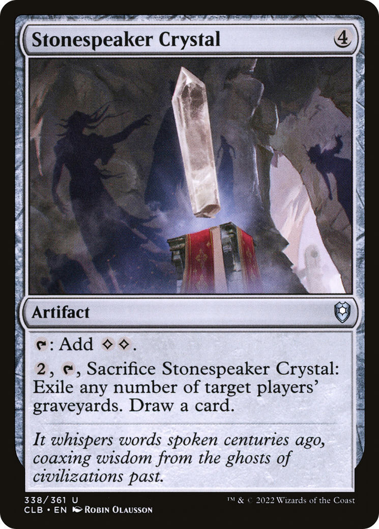 Stonespeaker Crystal (CLB-338) [Commander Legends: Battle for Baldur's Gate] Foil