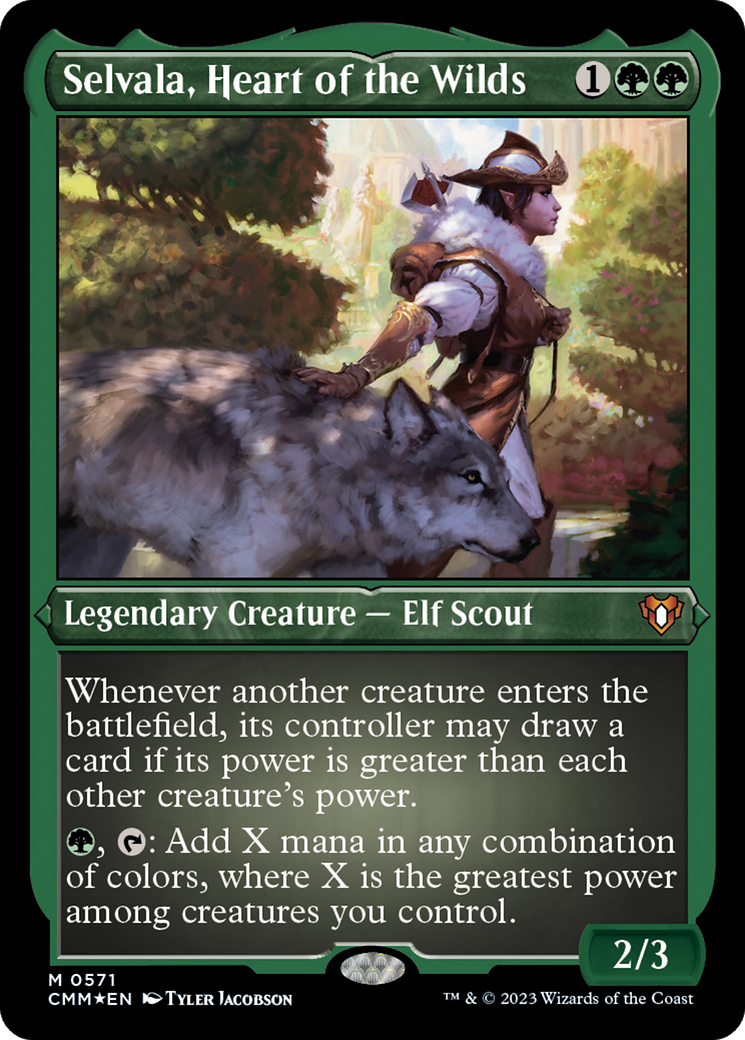 Selvala, Heart of the Wilds (CMM-571) [Commander Masters] Etched Foil