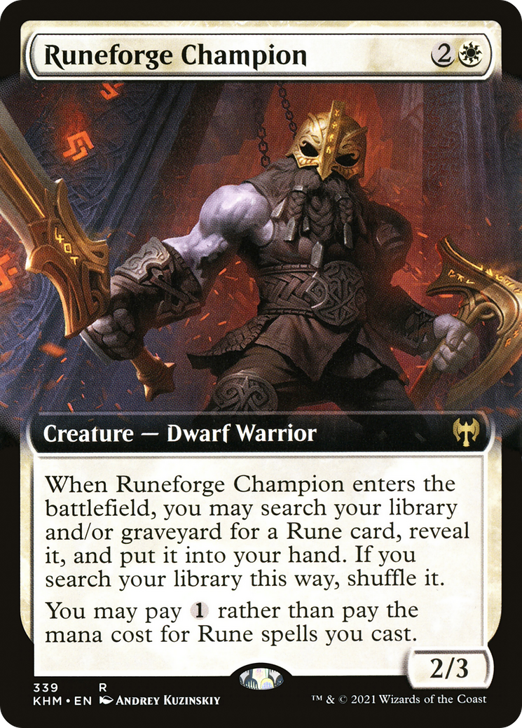 Runeforge Champion (Extended Art) (KHM-339) [Kaldheim]