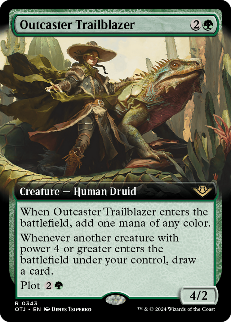 Outcaster Trailblazer (OTJ-343) [Outlaws of Thunder Junction]: (Extended Art) Foil