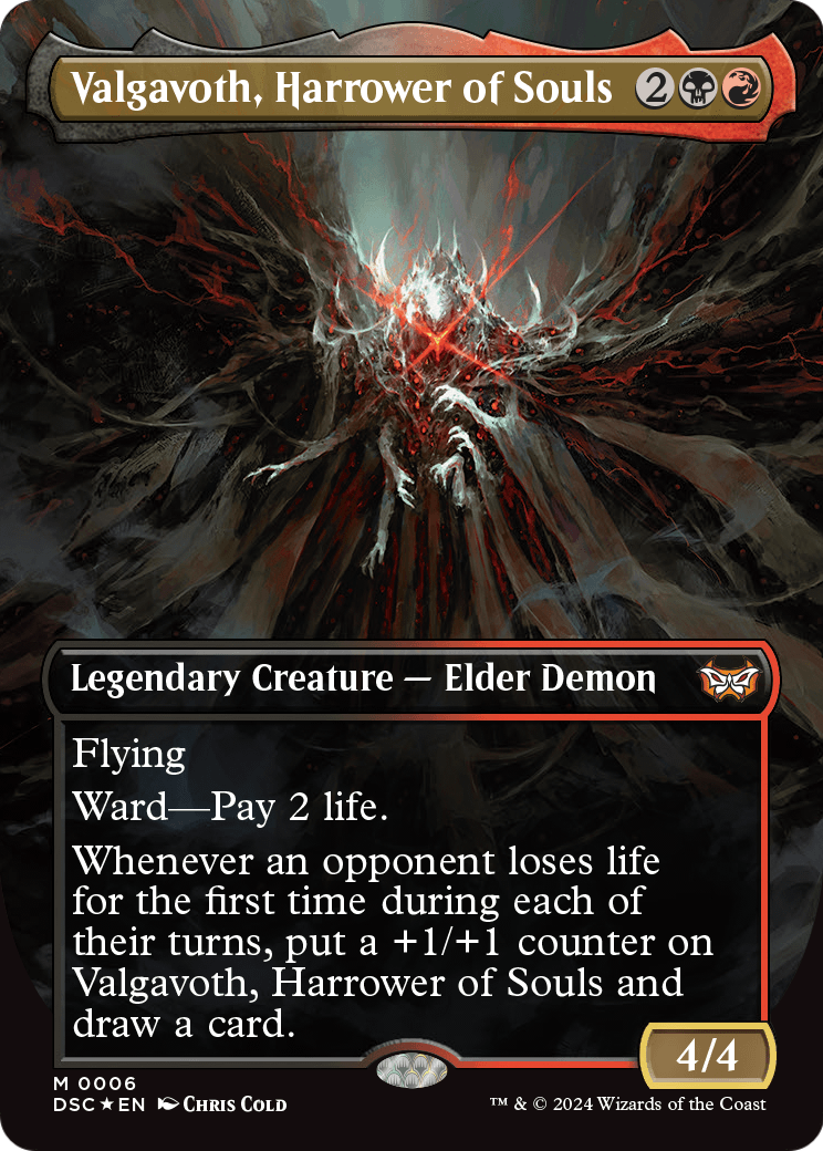 Valgavoth, Harrower of Souls (Borderless) (DSC-006) [Duskmourn: House of Horror Commander]