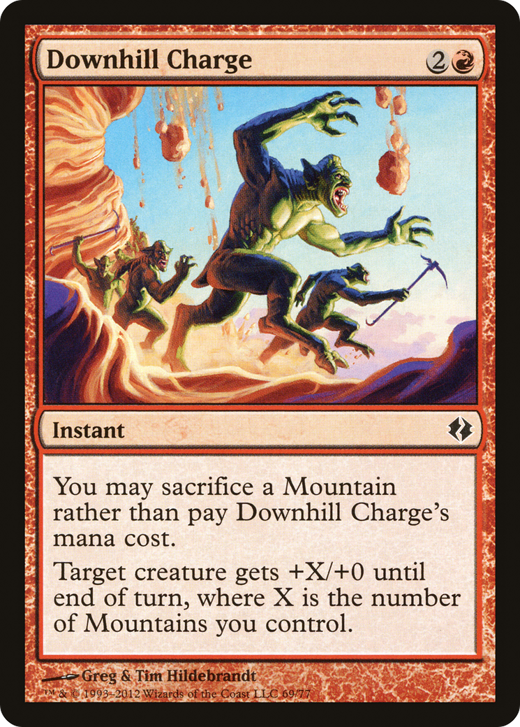 Downhill Charge (DDI-069) [Duel Decks: Venser vs. Koth]
