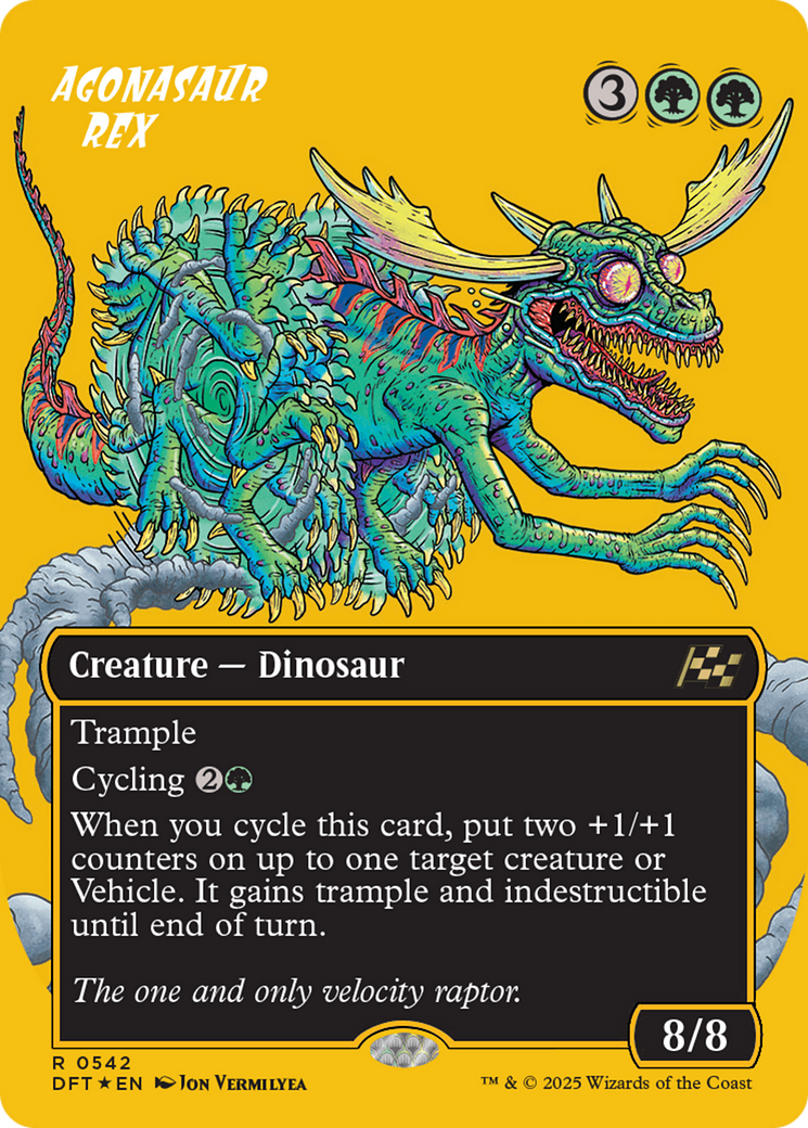Agonasaur Rex (DFT-542) [Aetherdrift] (Borderless) Foil