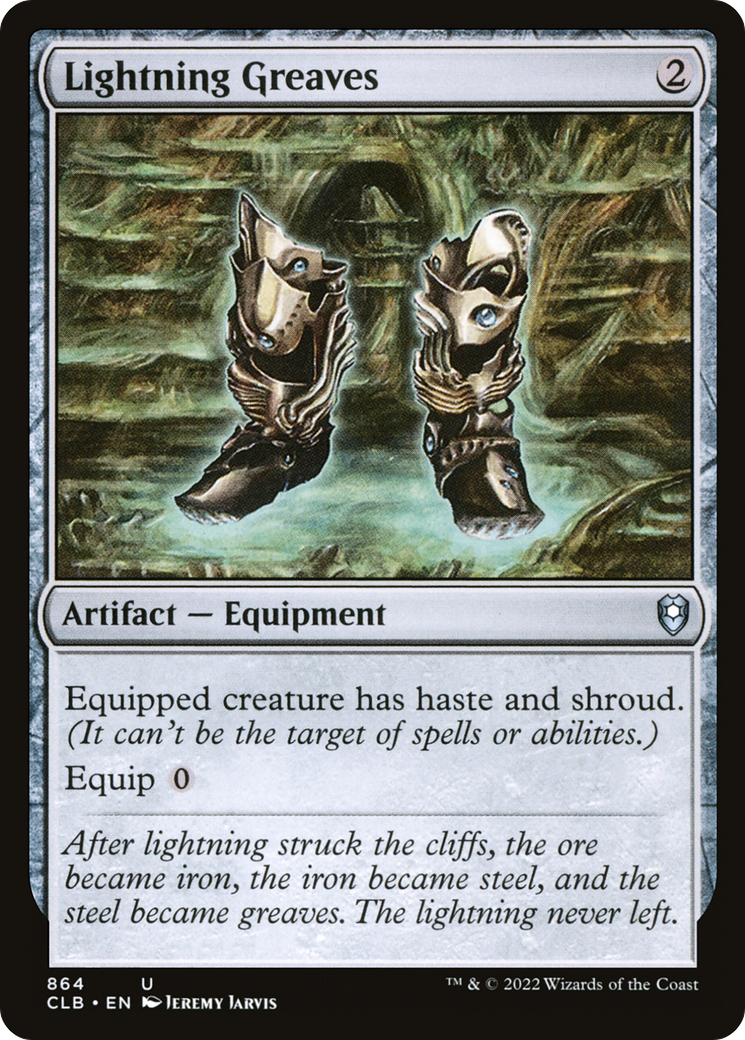 Lightning Greaves (CLB-864) [Commander Legends: Battle for Baldur's Gate]