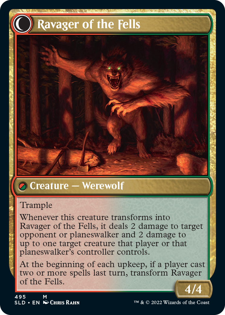 Huntmaster of the Fells // Ravager of the Fells (SLD-495) [Secret Lair Drop]: (Double Faced Transform) Foil