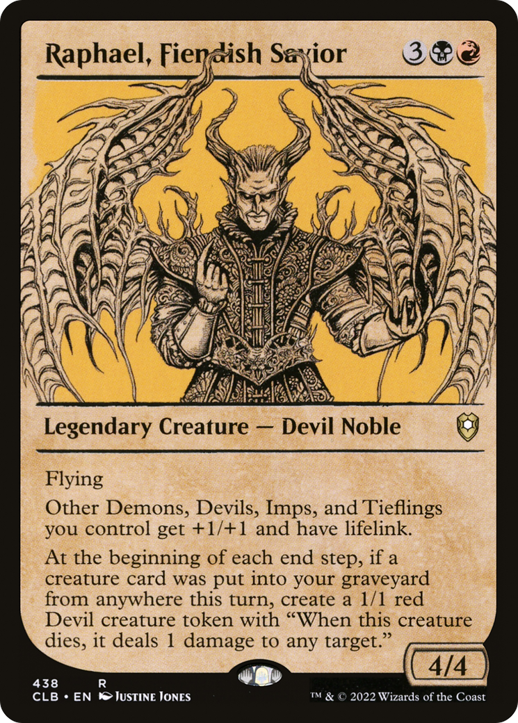 Raphael, Fiendish Savior (Showcase) (CLB-438) [Commander Legends: Battle for Baldur's Gate]