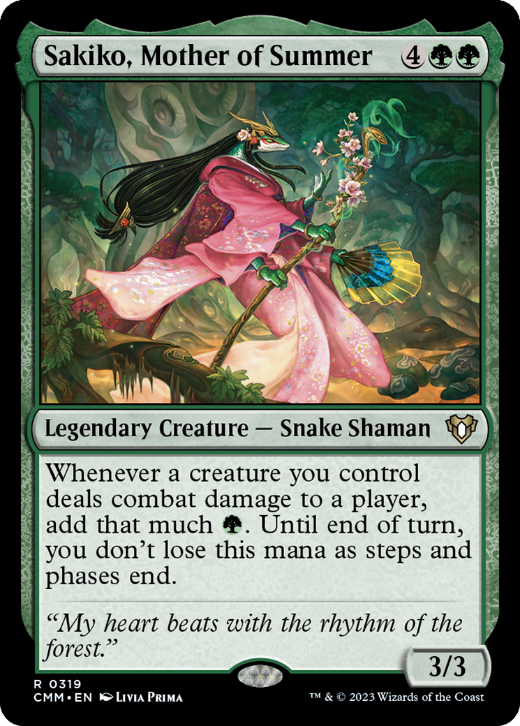Sakiko, Mother of Summer (CMM-319) [Commander Masters] Foil