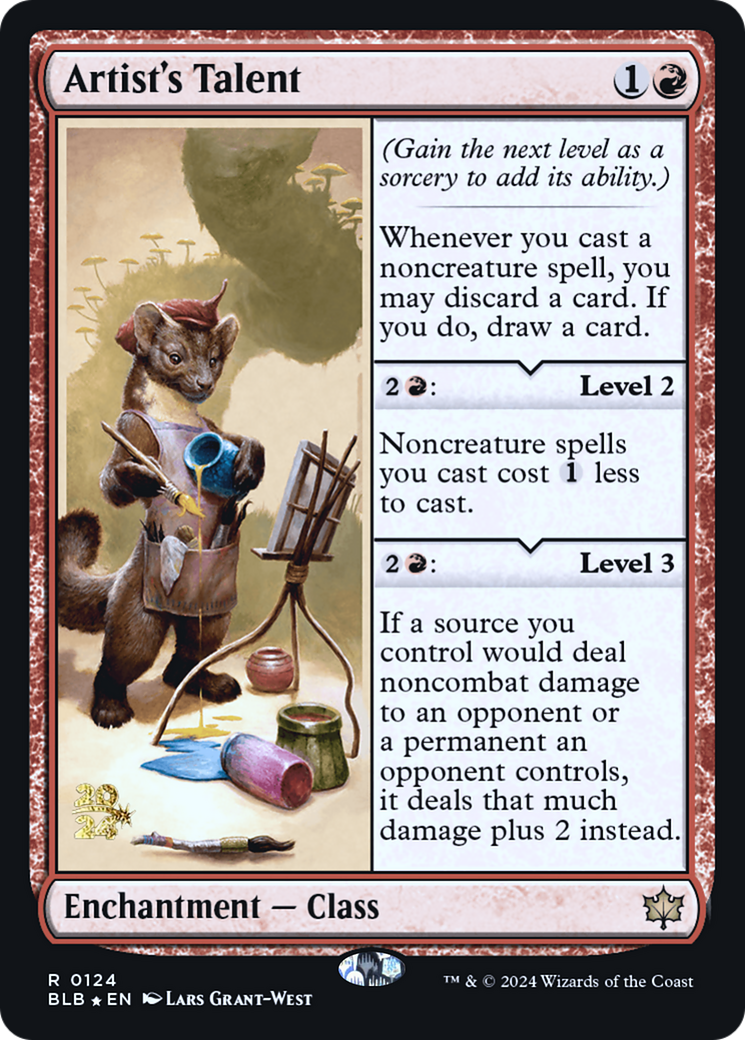 Artist's Talent (PRE-124S) [Bloomburrow Promos] Foil