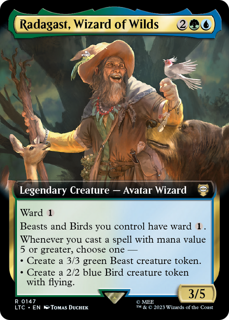Radagast, Wizard of Wilds (Extended Art) (LTC-147) [Tales of Middle-earth Commander]: (Extended Art) Foil