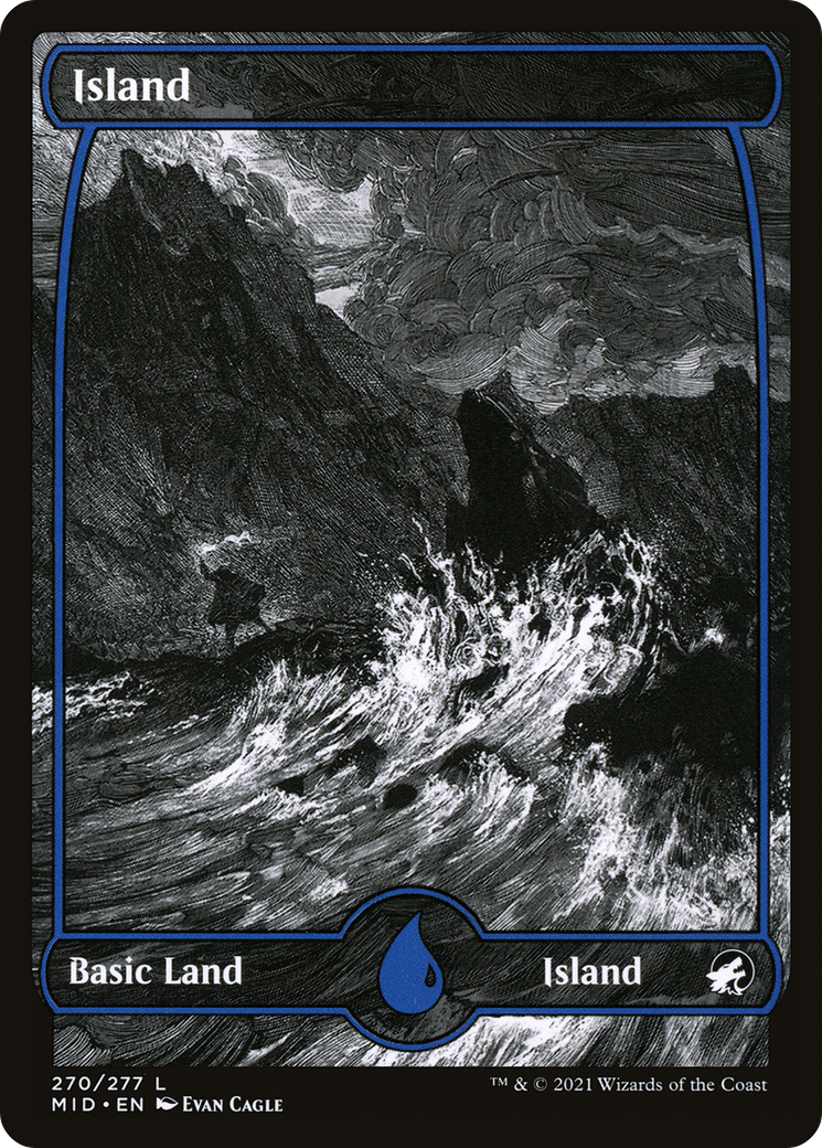 Island (MID-270) [Innistrad: Midnight Hunt]: (Full Art, Showcase)