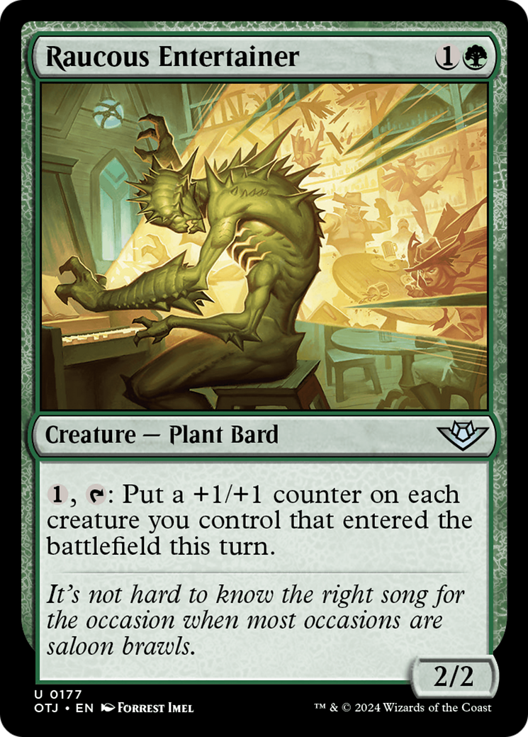 Raucous Entertainer (OTJ-177) [Outlaws of Thunder Junction] Foil