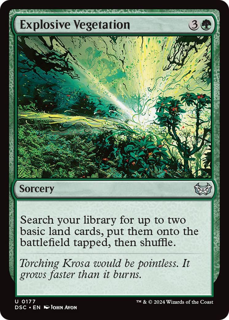 Explosive Vegetation (DSC-177) [Duskmourn: House of Horror Commander]