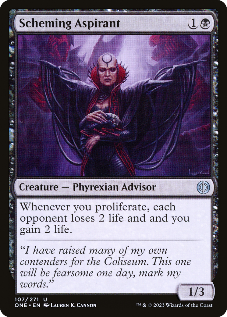 Scheming Aspirant (ONE-107) [Phyrexia: All Will Be One] Foil