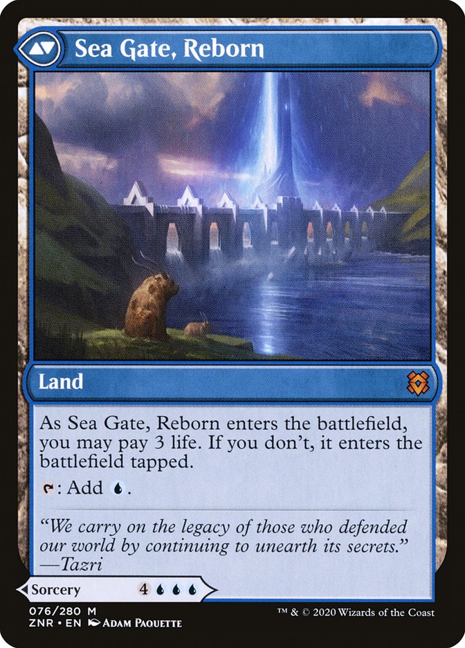 Sea Gate Restoration // Sea Gate, Reborn (ZNR-076) [Zendikar Rising] Foil