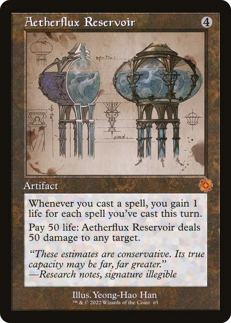 Aetherflux Reservoir (Schematic) (BRR-065) [The Brothers' War Retro Artifacts]