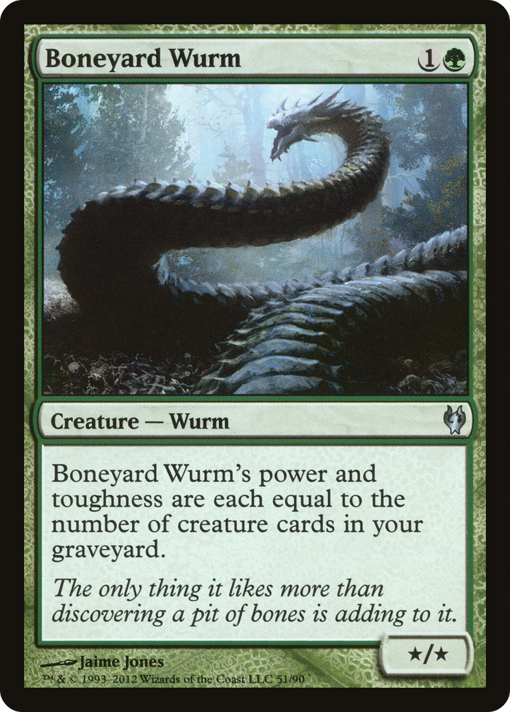 Boneyard Wurm (DDJ-051) [Duel Decks: Izzet vs. Golgari]