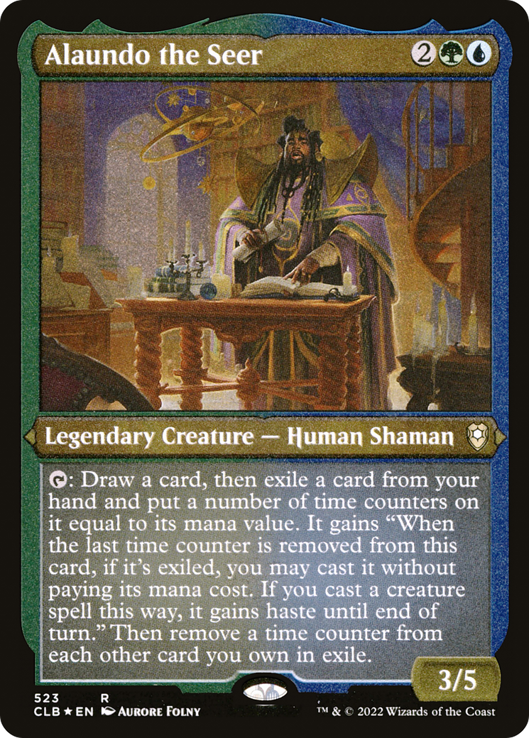 Alaundo the Seer (CLB-523) [Commander Legends: Battle for Baldur's Gate] Etched Foil