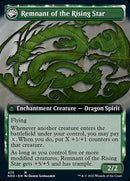 Jugan Defends the Temple // Remnant of the Rising Star (NEO-475) [Kamigawa: Neon Dynasty]: (Extended Art, fandfc, enchantment) Foil