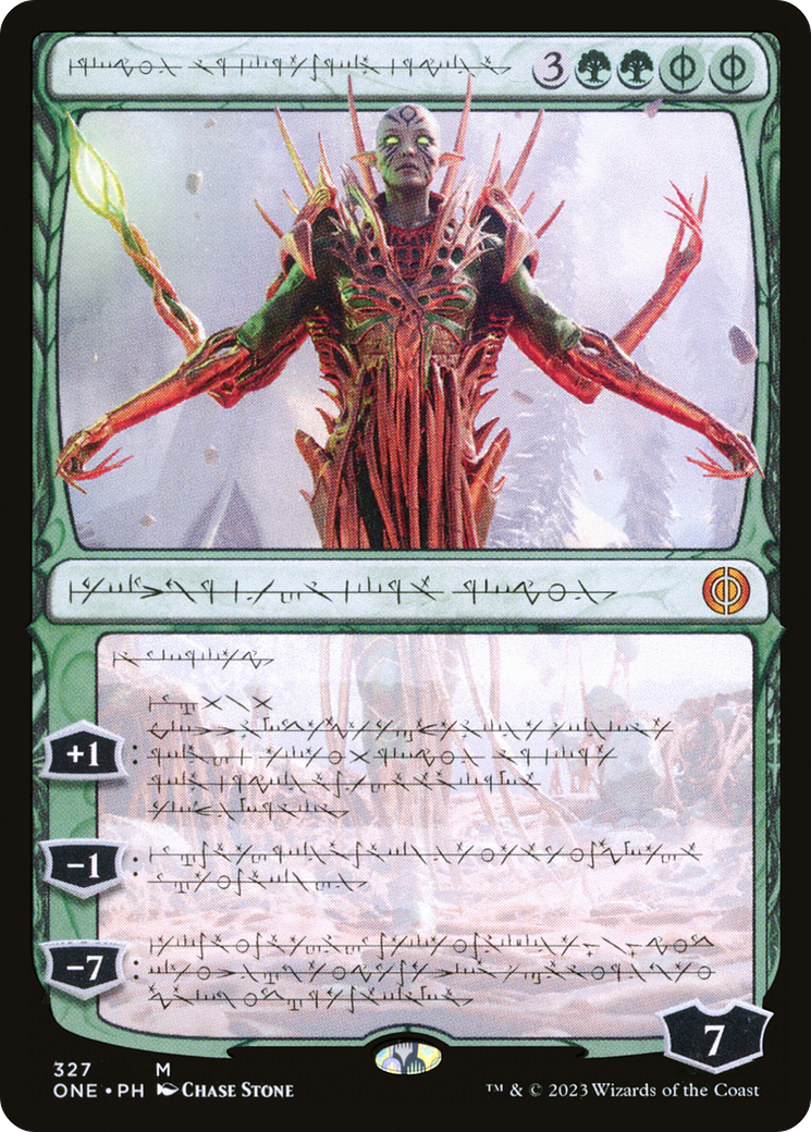Nissa, Ascended Animist (ONE-327) [Phyrexia: All Will Be One]: (Showcase) Foil