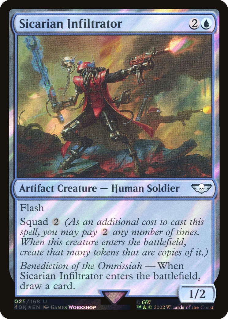 Sicarian Infiltrator (Surge Foil) (40K-025) [Warhammer 40,000 Commander] Foil