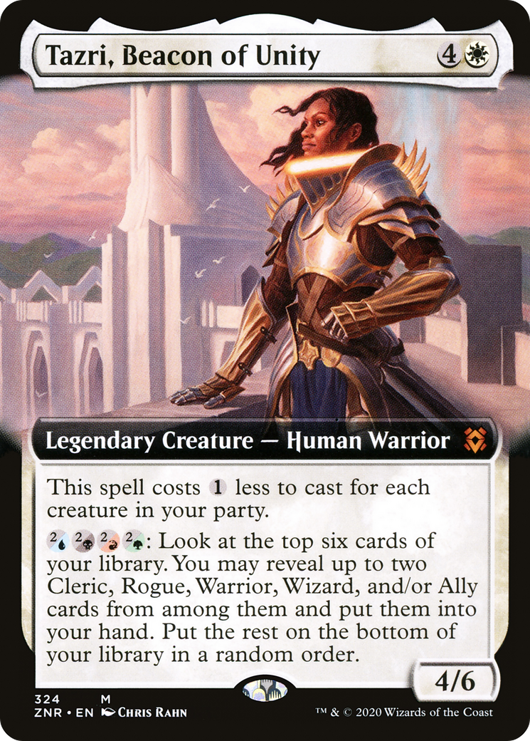Tazri, Beacon of Unity (Extended Art) (ZNR-324) [Zendikar Rising]