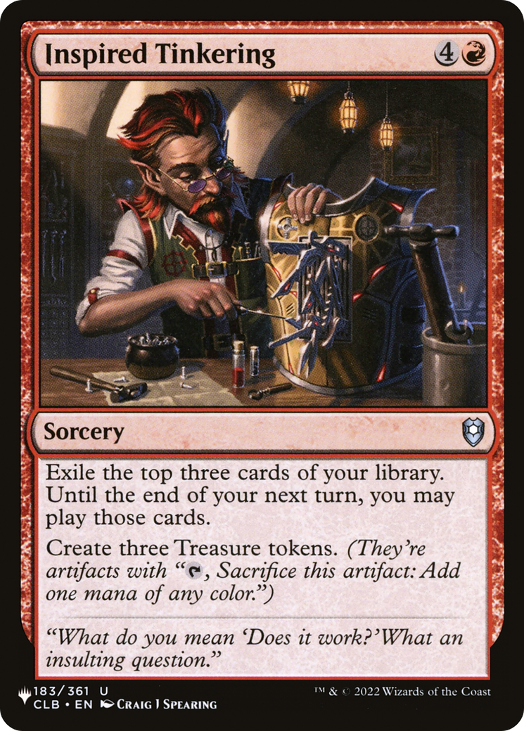 Inspired Tinkering (LIST-CLB-183) [The List]