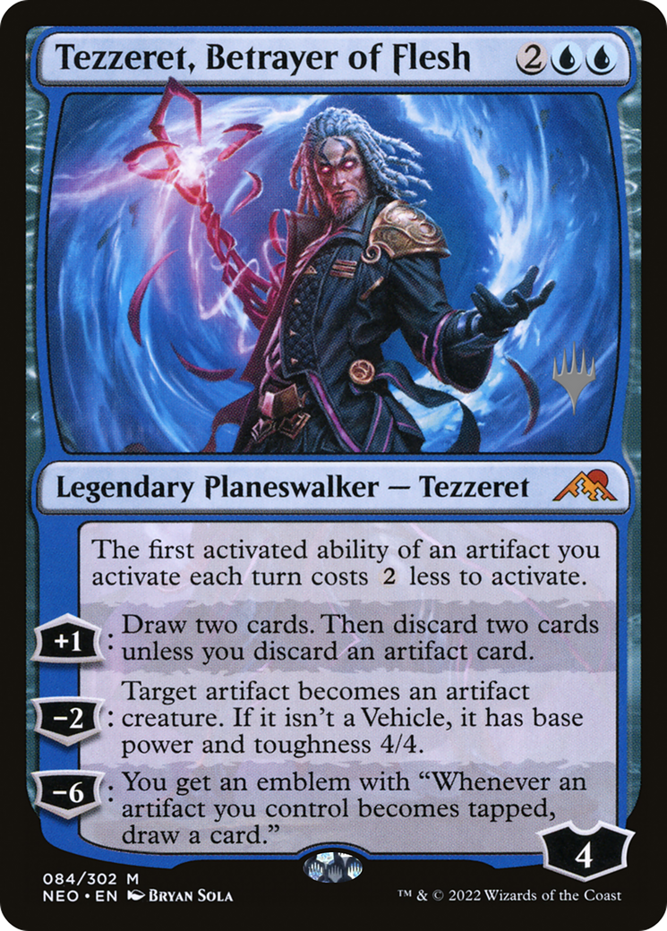 Tezzeret, Betrayer of Flesh (PPNEO-84P) [Kamigawa: Neon Dynasty Promos] Foil
