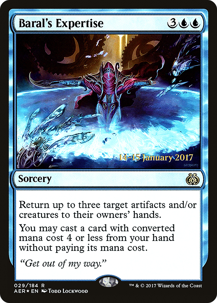 Baral's Expertise (PRE-29S) [Aether Revolt Promos] Foil