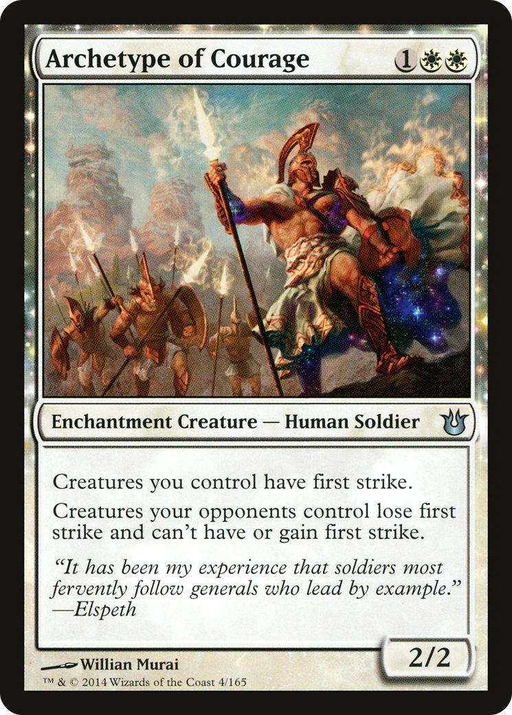 Archetype of Courage (BNG-004) [Born of the Gods]: (enchantment) Foil