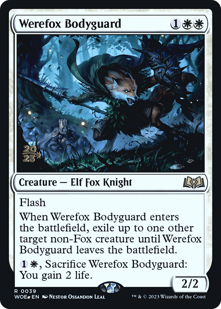Werefox Bodyguard (PRE-39S) [Wilds of Eldraine Promos] Foil
