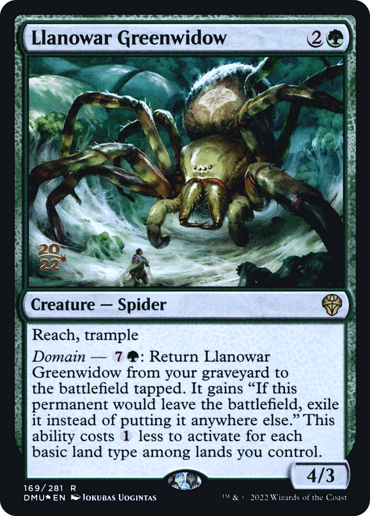 Llanowar Greenwidow (PRE-169S) [Dominaria United Promos] Foil