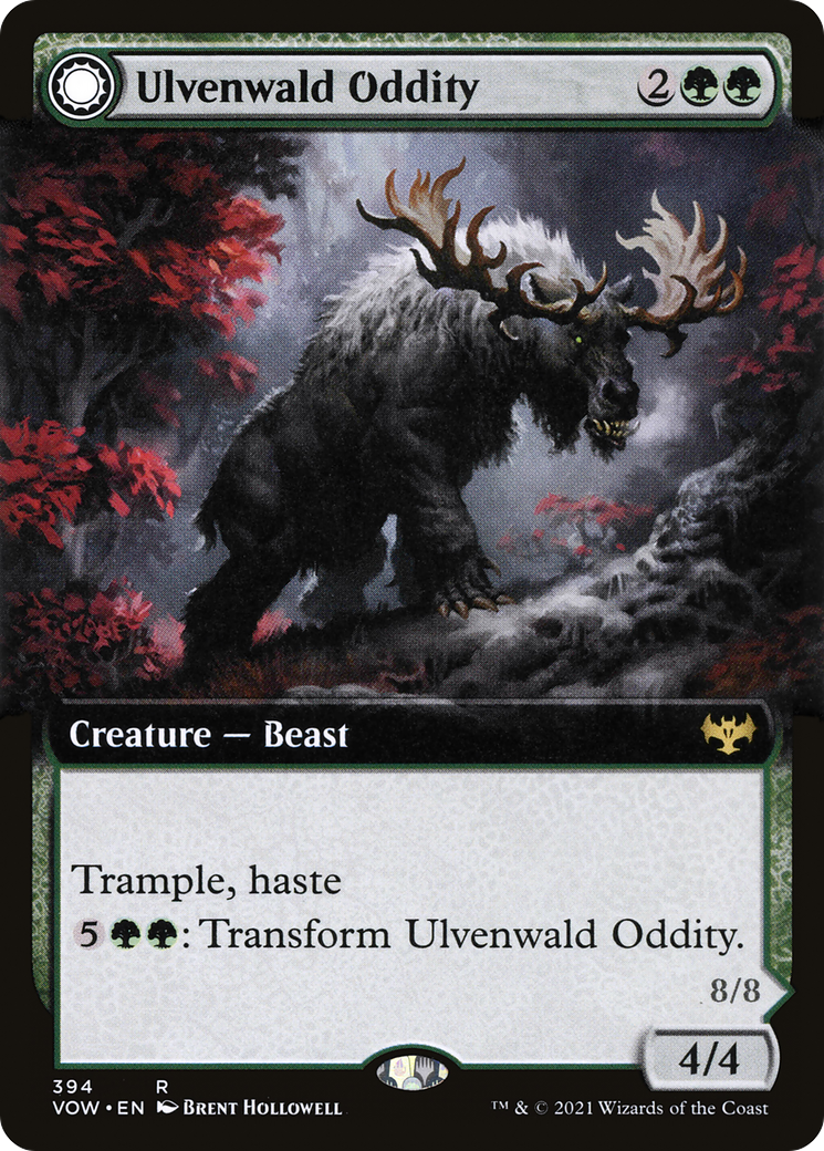 Ulvenwald Oddity // Ulvenwald Behemoth (VOW-394) [Innistrad: Crimson Vow]: (Extended Art, Double Faced Transform) Foil