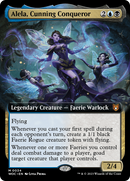 Alela, Cunning Conqueror (WOC-034) [Wilds of Eldraine Commander]: (Extended Art)