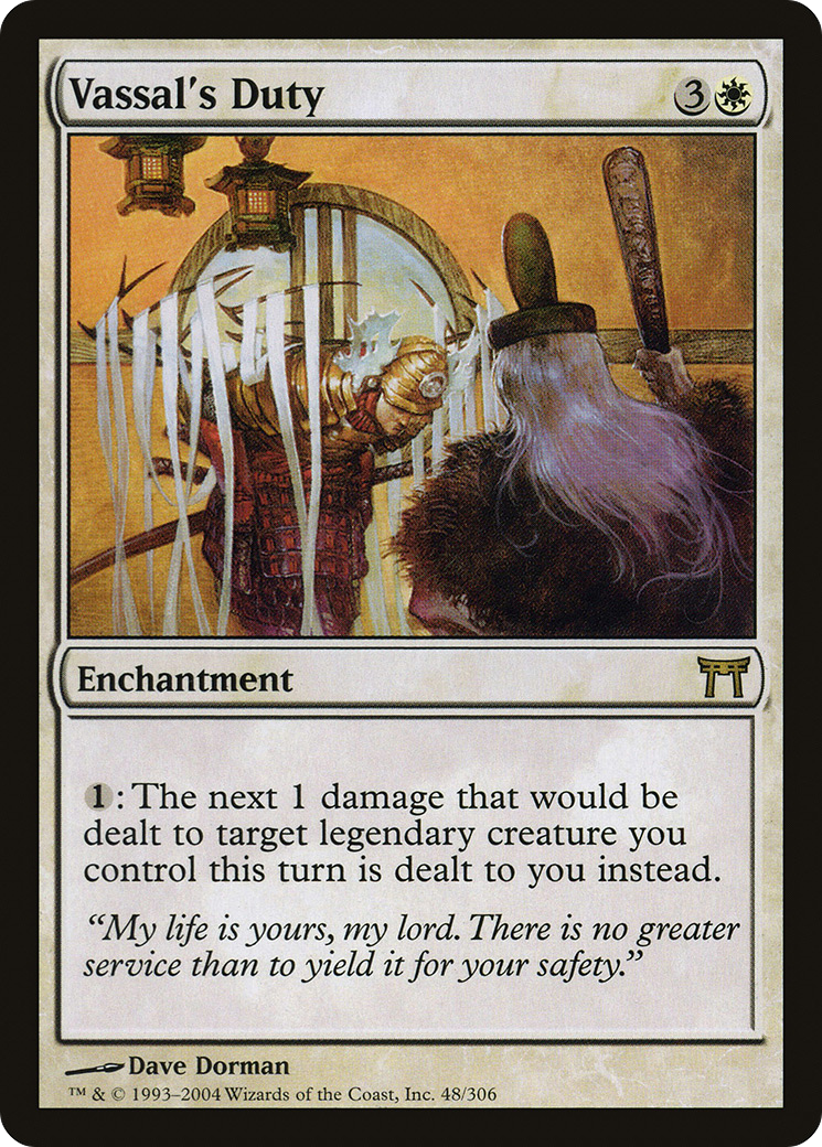 Vassal's Duty (CHK-048) [Champions of Kamigawa] Foil