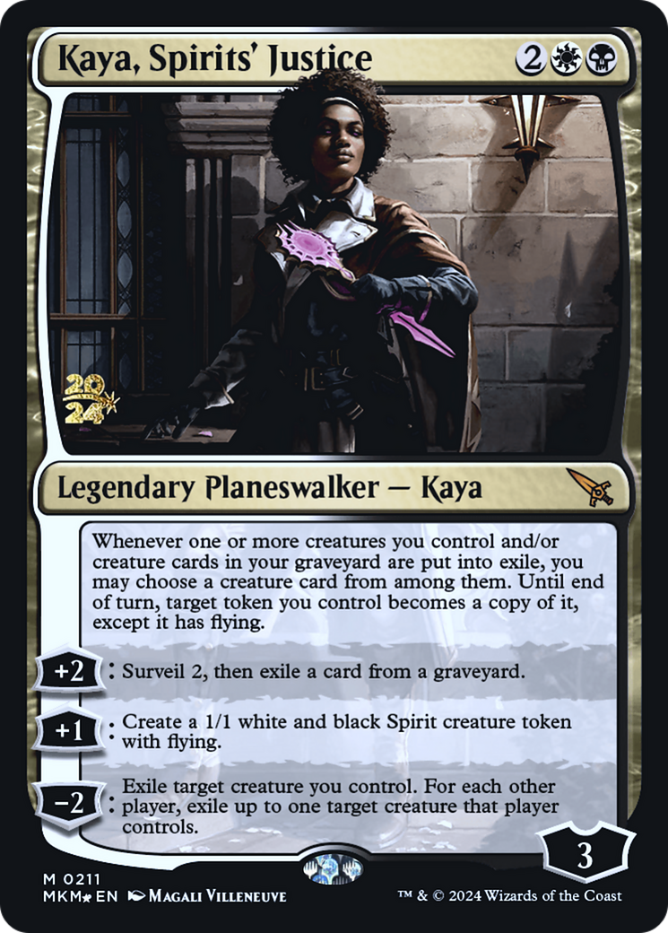 Kaya, Spirits' Justice (PRE-211S) [Murders at Karlov Manor Promos] Foil