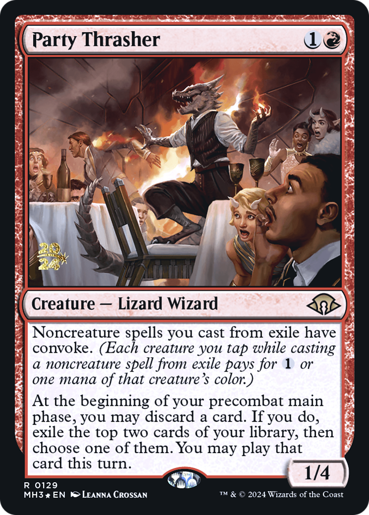 Party Thrasher (PRE-129S) [Modern Horizons 3 Promos] Foil